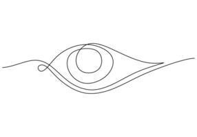 Continuous Line Drawing Eye vector