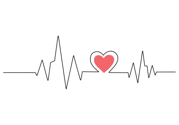Heart Pulse One Line Drawing