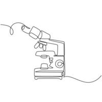 Single Line Microscope vector