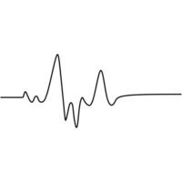 Heartbeat Line Icon Continuous vector