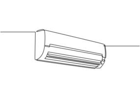 Continuous Line Air Conditioner vector