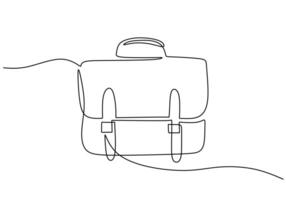 Continuous Line Briefcase vector