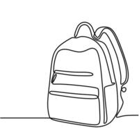 Isolated Briefcase One Line vector