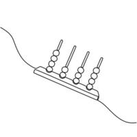 Stack Of Books One Line vector