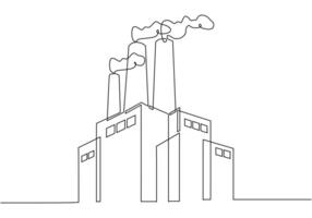 Factory Architecture Outline vector