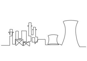 Continuous Single Line Factory vector
