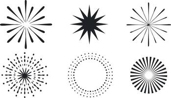 Doodle line sparkle vect or set, hand-drawn shining stars, comic burst elements, and decorative glowing sparkling star highlight..set of vecto r abstract elements vector