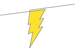 Continuous One Line Bolt vector