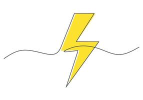 Electrical Bolt Icon Continuous vector