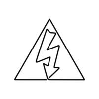 Lightning Power Icon One Line vector