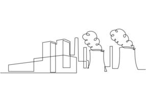 Industrial Power Plant Single Line vector