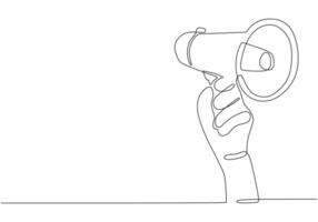 Speaker Horn Continuous One Line vector