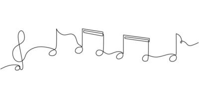 Abstract Music Note One Line vector
