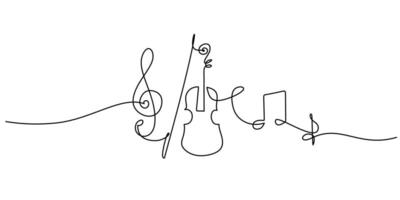 Violin With Notes Tone vector