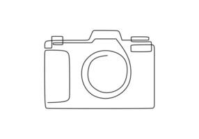 Photo Camera Continuous Line vector