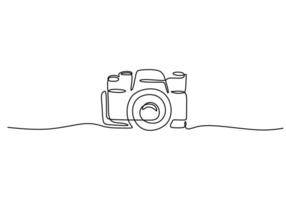 Digital Camera One Line vector