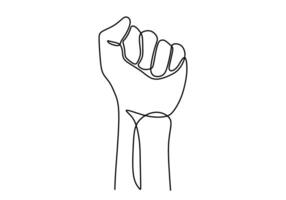 Protest Fist Arm Gesture vector