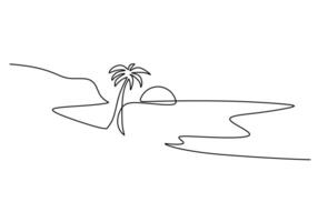Beach Panorama Continuous vector
