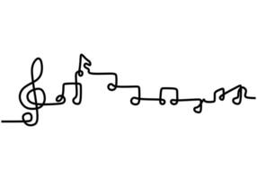 Abstract Music Notes Line vector