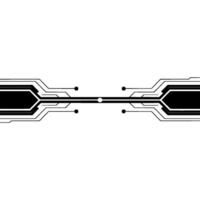 Minimalist Tech Circuit Board , Black White, Modern Background vector
