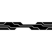 Futuristic Tech Banner, Black White, With Blue Glow vector