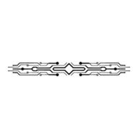 Tech Circuitry Border Minimalist Black on Gray, Digital Element vector