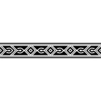Geometric Tribal Border Pattern on Gradient White Background vector
