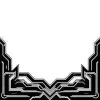 Futuristic Geometric Frame Abstract Tech With Clean Lines vector