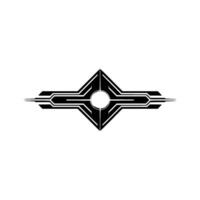 Futuristic Abstract Tech With Central Light Source vector