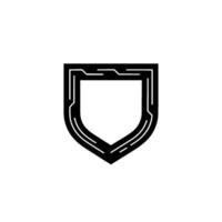 Minimalist Shield Modern Security Concept vector