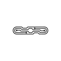Minimalist Circuit Board Tech, Modern , Clean Aesthetics vector