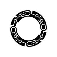 Abstract Tech Circuit Ring Futuristic vector