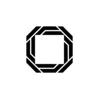 Geometric Black White Abstract Square Octagon vector