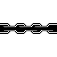 Futuristic Tech Border , Black White, Geometric, Minimalist. vector
