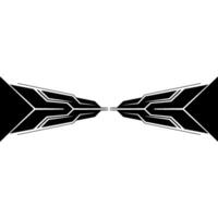 Abstract Geometric Bowtie Minimalist Black White vector