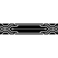 Minimalist Circuit Board , Black White Digital Pattern vector