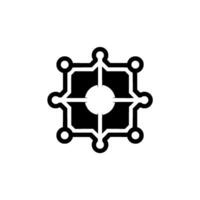 Modern Abstract Technology Geometric Radiance in Grayscale vector