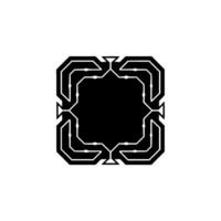 Geometric Frame With Glowing Lights on a White Background vector