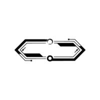 Futuristic Interface Element Minimalist Tech on White Background vector