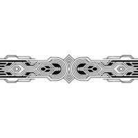 Geometric Symmetry Abstract Art Deco on White vector
