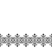 Elegant Black Ornate Border on White Background vector