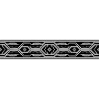 Geometric Black and White Ornament, Repeating Pattern Border, Art Deco Style vector