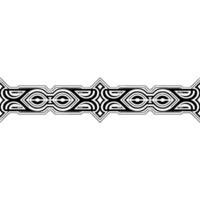Geometric Border Element, Abstract Black White Ornament vector