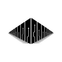 Abstract Geometric Arrow Building Progress Technology vector