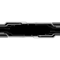 Tech Banner Futuristic Circuit Board , Black White vector