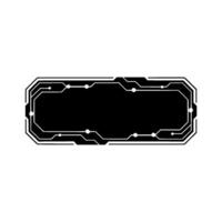 Futuristic Black White Interface Element on White Background vector