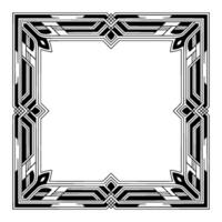 Art Deco Frame Elegant Geometric Border With White Background vector