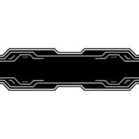 Modern Tech Headerfooter in Black and White vector