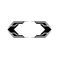 Geometric Tech Frame , Modern Dark Grey Black Accent vector