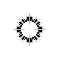 Geometric Sunburst Modern Minimalist Element vector